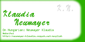 klaudia neumayer business card